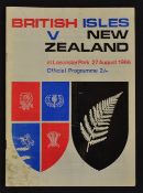 1966 British Lions Rugby Programme: v New Zealand 3rd Test at Christchurch - slight scuff marks