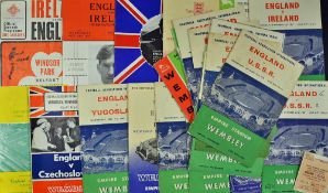 England International football programmes from 1951 to 1977 to include 1951 England v Ireland (