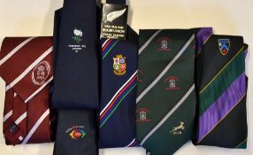 Collection of various rugby tour ties to incl 1997 British Lions tour to New Zealand, British Army