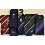 Collection of various rugby tour ties to incl 1997 British Lions tour to New Zealand, British Army