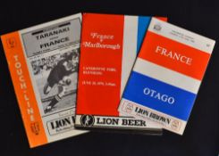 France Rugby Programmes in NZ, 70s & 80s: issues from 1979 v Marlborough and 1984 v Taranaki and