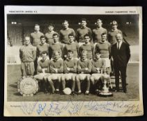 Black & white photograph of the Manchester United 1964/65 Division 1 winning team squad, George