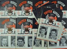 Manchester United season 1955/56 match programmes to include issues 1-2, 4, 6-8, 10-11, 13-15, 17-21