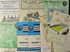 Selection of football programmes to include 1946/47 West Bromwich Albion v Luton Town (ex b.v.),