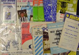 Selection of West Bromwich Albion football programmes to include 1968 FAC Final and semi-final, 1967