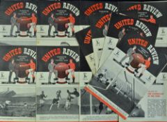 1948/49 Manchester United home programme collection to include Blackpool, Huddersfield Town, Wolves,