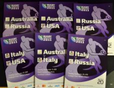 Rugby World Cup 2011 Programmes: Pool C sextet; Italy v Russia, v Australia & v the USA; Australia v