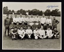 1966 Full England Squad black and white print signed by Armfield and McGuiness with a press stamp to