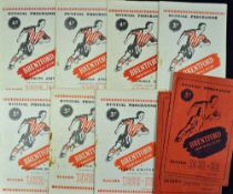 Selection of 1950's Brentford home programmes to include 1951/52 West Ham Utd, Sheffield