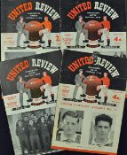 Selection of Manchester United home programmes 1955/56 Sheffield Utd, Spurs, Chesterfield (Final