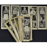 Circa 1938 Topical Times Footballer Cards size 92x250mm, mostly black and white but some coloured