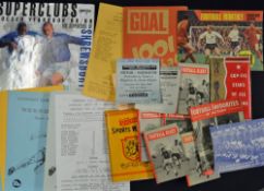 Shrewsbury Town single sheet issues to include homes v 1981 Shifnal Town, 1983 Oswestry Town,