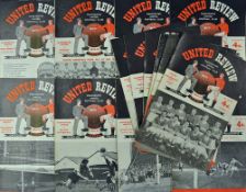 1956/57 Manchester United home match programmes to include Birmingham City, Preston NE,