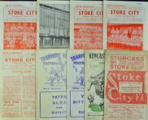 Selection of football programmes to include 1948/49 Stoke City v Manchester United, 1950/51