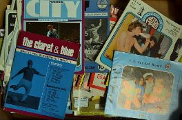 Collection of Liverpool, Manchester City, West Ham Utd football programmes mainly 1970's and 1980'