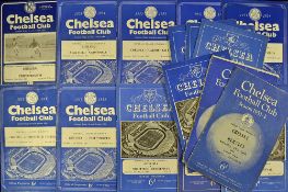Selection of 1950's Chelsea home programmes to include 1951/52 Barnsley, Sunderland, Aston Villa