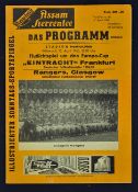 1960 European Cup Semi-Final, Eintracht Frankfurt v Rangers match programme dated 13 April 1960,