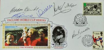 1966 World Cup Signed First Day Cover commemorating 30th Anniversary with signatures from the top