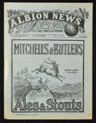 1931 Birmingham Charity Cup Final match programme West Bromwich Albion v Aston Villa at The