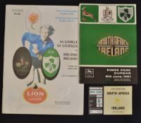 1981 Ireland Rugby tour to South Africa programmes to incl v South Africa, 100th Test match played