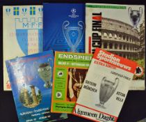 Various European Cup Final football programmes from 1979 onwards to include 1979 (Malmo Version),