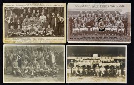 Collection of black & white post card midlands team groups to include Lord Street FC, Coventry