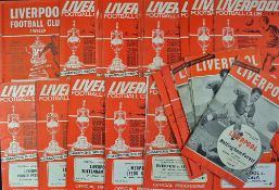 Collection of Liverpool home programmes from 1963 to 1967 mainly league but some European games