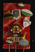 Collection of 8x Australian rugby leagues club brass and enamel stick pins to incl 3x by Angus &