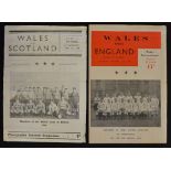 2x Wales Rugby 'Pirate' programmes from '48/49 & '49/50 (Grand Slam) to incl v England 15/01/49