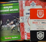 Assorted International football programmes from 1961 to 1999 to include home nation matches, 'B'