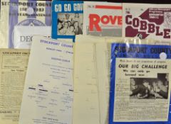 Selection of Stockport County home football programmes from late 1960s onwards including 1965/66