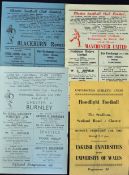 Assorted Programme selection to include 1957 Chester v Burnley (Lancs. Senior Cup Final), 1961