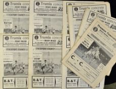 Selection of Stockport County home football programmes from 1960s onwards including 1960/61