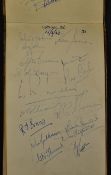 1950 Wales Rugby Grand Slam season autograph book - to incl v Scotland played at Swansea on 4