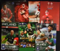 7x Ireland 6 Nations rugby programmes from 2005 to 2017 mostly (A) to incl 2x v Italy (Croke