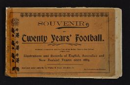 Rare 1904 New Zealand Rugby Souvenir brochure titled "20 Years' Football-Illustrations and Records