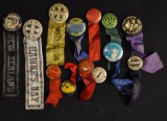 New Zealand Provincial Rugby Club badges c.1950's -fine collection of 12x pin badges mostly with