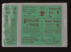 1931 Wales (Champions) v Scotland rugby ticket-played at Cardiff Arms Park on Saturday 7 February