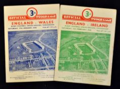 2x 1948 England rugby programmes to incl v Wales (3-3) and v Ireland (10-11) (Grand Slam) both