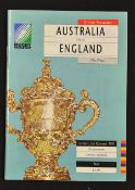 1991 Rugby World Cup Final programme - Australia v England for the Twickenham clash with Australia