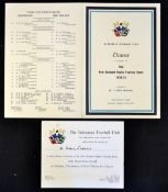 1973 Barbarians v N Zealand Rugby Invitation and Menu Cards: Rare pair of cards for the after