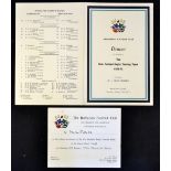 1973 Barbarians v N Zealand Rugby Invitation and Menu Cards: Rare pair of cards for the after