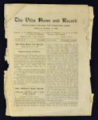 1920 Aston Villa v Manchester United football programme dated 25 December 1920 - also includes