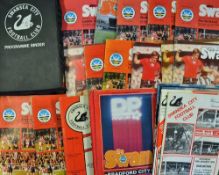 Swansea City football programmes from 1981/82 the first season in Div 1, a complete season, plus
