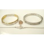 SMALL LOT OF FASHION JEWELLERY comprising a Vivienne Westwood bracelet, Marc by Marc Jacobs bangle,