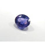 CERTIFIED LOOSE OVAL CUT NATURAL PURPLE