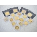 COLLECTION OF WINDSOR MINT GOLD PLATED PROOF COINS subjects and sizes vary,