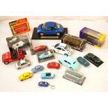 SELECTION OF DINKY AND OTHER DIE CAST MODEL VEHICLES including a Dinky Athantean City Bus, boxed,
