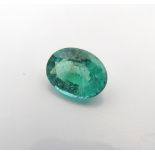 CERTIFIED LOOSE OVAL CUT NATURAL EMERALD