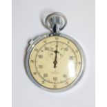 VINTAGE 'BREITLING 1/5' STOPWATCH the movement marked '7 seven jewels unadjusted Swiss' and inner